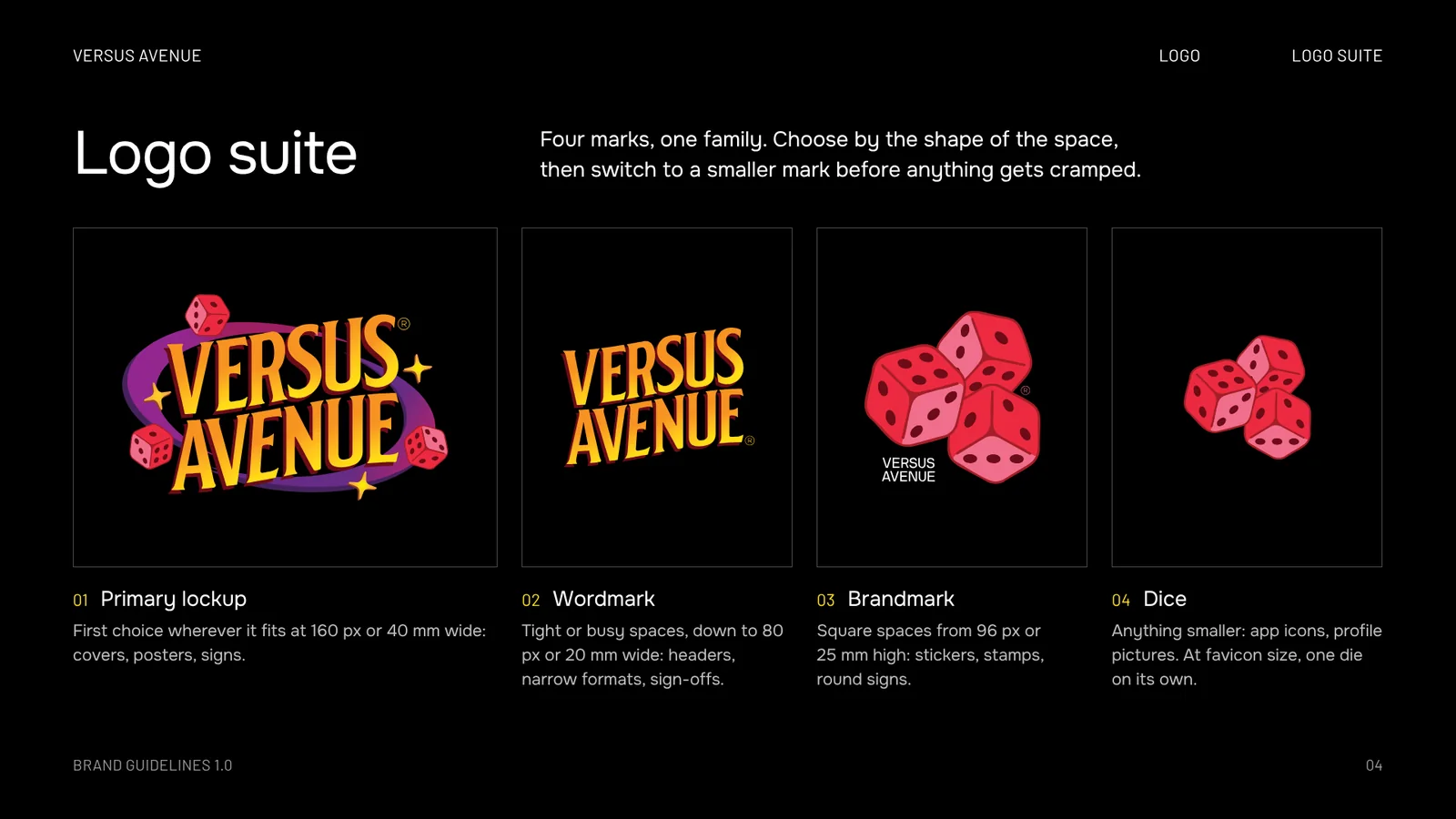 Brandbook page 4: Logo suite